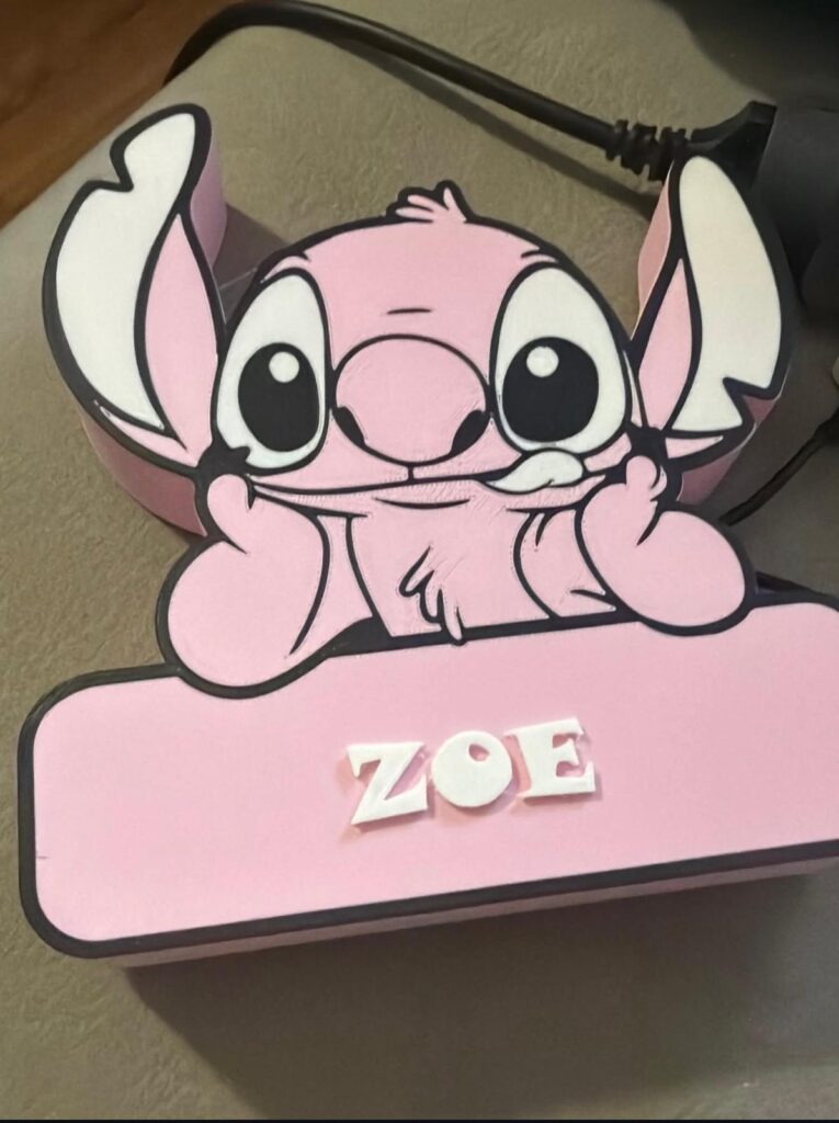 Stitch stampato in 3d con led versione 1